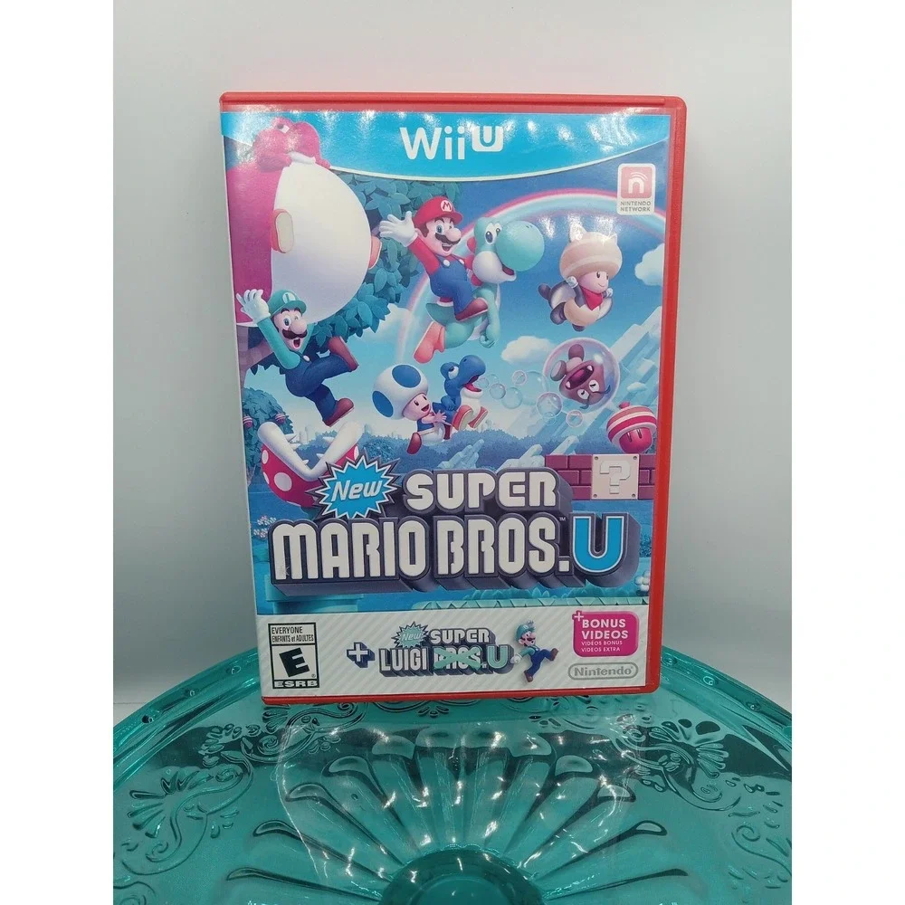 Super Mario Bros. U + Used Super Luigi U (Nintendo Wii U, 2013) No Manual Faded